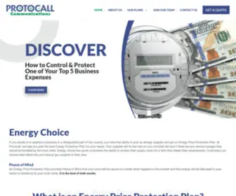 Protocall.net(Energy Protection Plans for Small Business and Residential Customers) Screenshot