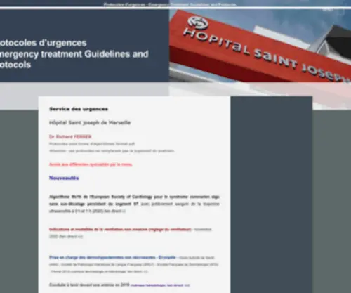 Protocoles-Urgences.fr(Protocoles d'urgences) Screenshot