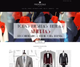 Protocolonovios.com(Trajes de novio y fiesta para tus mejores ocasiones) Screenshot