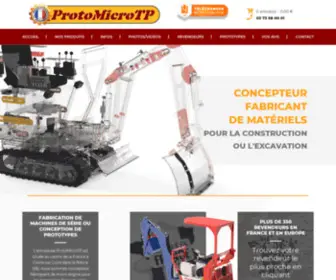 Protomicrotp.com(ProtoMicroTP Concepteur Fabriquant de Micro Pelle Mini Pelles Dumper) Screenshot