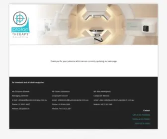 Protontherapy.com.au(Alliance now in place to bring leading cancer therapy to Australia) Screenshot