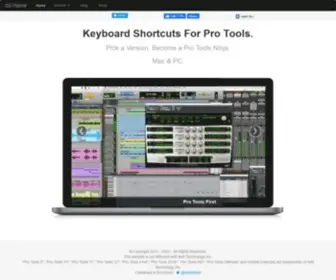 Protoolskeyboardshortcuts.com(Keyboard Shortcuts For Pro Tools) Screenshot