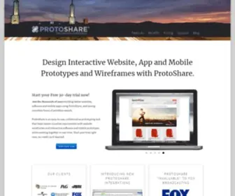 Protoshare.com(Mockups & Website Wireframes) Screenshot