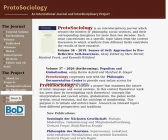 Protosociology.de(The International Journal and Interdisciplinary Project) Screenshot