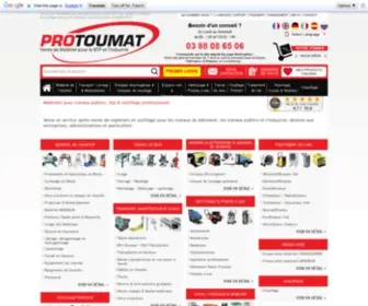 Protoumat.fr(Outillage professionnel BTP et matériel pour travaux publics) Screenshot