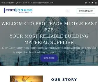 Protrademe.com(Building Materials Supplier) Screenshot