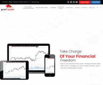 Protradersoftware.com.au(Easy to use Stock Market Scanning Software. ProTrader) Screenshot