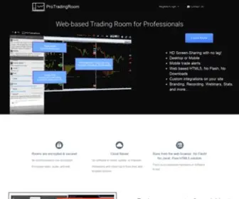Protradingroom.com(Trading Room Software for professional traders) Screenshot