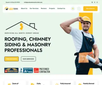 Protrendsconstruction.com(Roofing, Chimney, Gutters, Siding and Masonry Professionals) Screenshot