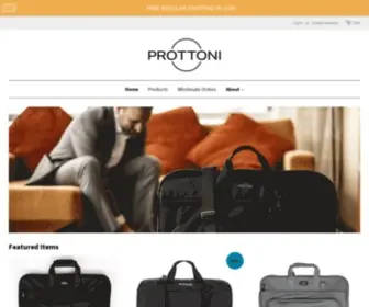 Prottoni.com(Premium Travel Bags) Screenshot