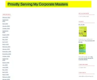 Proudlyserving.com(Proudly Serving My Corporate Masters) Screenshot