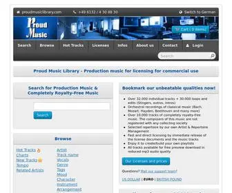 Proudmusiclibrary.com(Royalty Free Music by) Screenshot