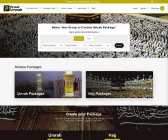 Proudummah.com(Hajj & Umrah Packages) Screenshot