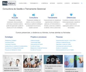 Provalore.com.br(Consultoria em Gestão e Treinamento Gerencial) Screenshot