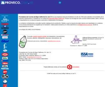 Proveco.com.mx(Proveedora de cocinas de Baja California) Screenshot