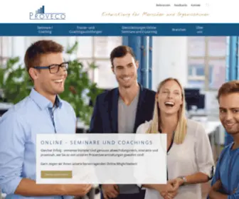 Proveco.de(Spezialist für Verkaufstrainings und Führungskräftetrainings) Screenshot