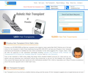 Provelus.org(Best Hair Transplant Delhi) Screenshot