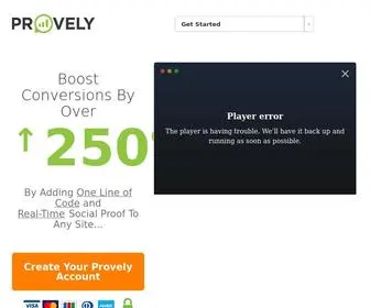 Provely.io(Boost Conversions Adding Social Proof to Any Site) Screenshot