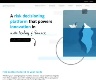 Provenir.com(Risk Decisioning Platform for Credit Risk Innovation) Screenshot