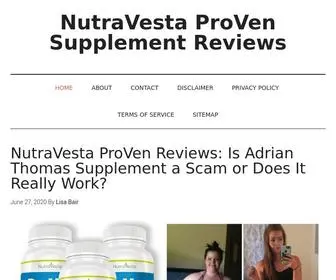 Provennutravesta.com(NutraVesta ProVen Reviews) Screenshot