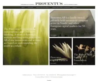 Proventus.se(Start page) Screenshot