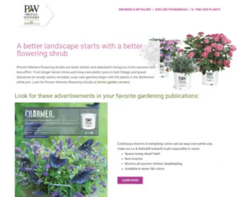 Provenwinners-Shrubs.com(A Better Landscape Starts with a Better Flowering Shrub) Screenshot