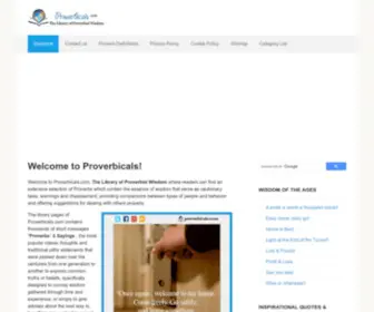 Proverbicals.com(The Library of Proverbial Wisdom) Screenshot