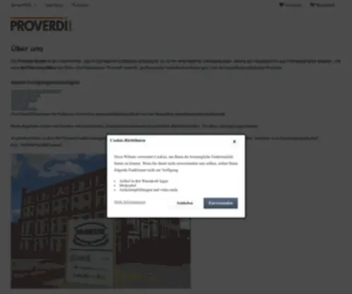 Proverdi.de(Homepage der Proverdi GmbH) Screenshot