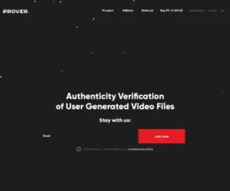 Prover.io(Technology of Authenticity Verification of Video Content) Screenshot