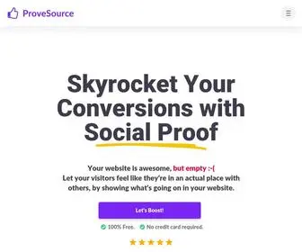 Provesrc.com(ProveSource) Screenshot