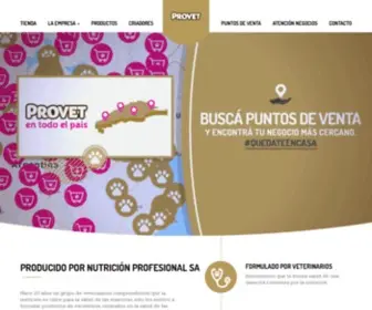 Provet.com.ar(Nutrición Profesional) Screenshot