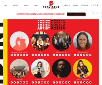 Providentlabelgroup.com(Sony Music Entertainment's Provident Label Group) Screenshot