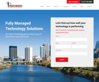 Providenttechnology.com(Managed IT Service Provider) Screenshot