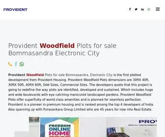 Providentwoodfield.com(Provident Woodfield Plots Bommasandra) Screenshot