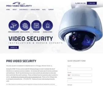 Provideosecurity.com(Pro Video Pro Video Security) Screenshot