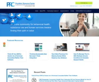 Providersresourcectr.com(Resource Center for Behavioral Health and Human Services) Screenshot