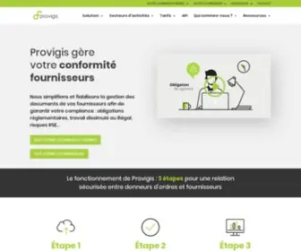 Provigis.com(La plateforme pour évaluer vos tiers et suivre leur conformité) Screenshot