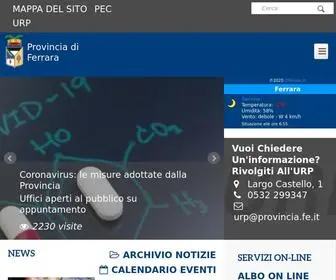 Provincia.fe.it(Provincia di Ferrara) Screenshot