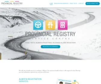 Provincialregistry.com(McKnight Registry) Screenshot