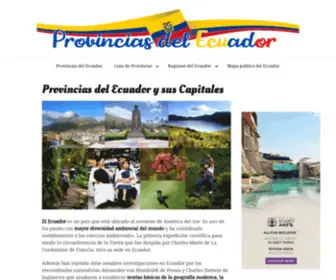 Provinciasecuador.com(Provincias del Ecuador y sus Capitales) Screenshot