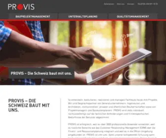 Provis.ch(Die Schweiz baut mit uns) Screenshot