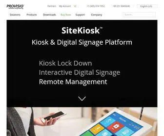 Provisio.com(1 Interactive Digital Signage and Kiosk Software by PROVISIO) Screenshot