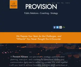 Provisionadvisors.net(Washington D.C) Screenshot