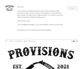 Provisionsbarbering.com(A Truly Unique Experience) Screenshot