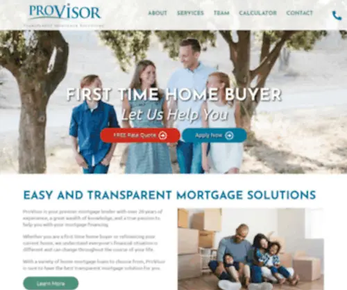 Provisor.com(Transparent Mortgage Solutions) Screenshot