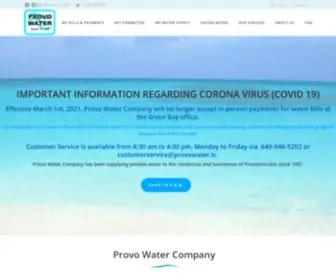 Provowater.com(Provo Water Company is the distributor of water in the Turks and Caicos) Screenshot