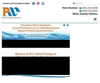 ProvWater.com(Providence Water) Screenshot