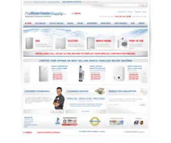 Prowaterheatersupply.com(Pro Water Heater Supply) Screenshot