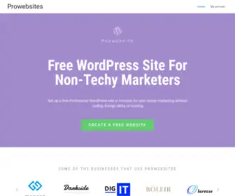 Prowebseller.com(Free WordPress Site for Marketers) Screenshot