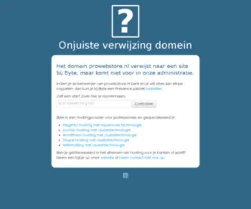 Prowebstore.nl(Prowebstore) Screenshot